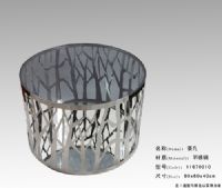 简约不锈钢钢化玻璃茶几