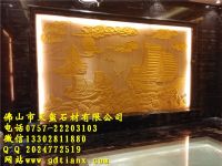 石材雕刻精品、天然砂岩背景墙